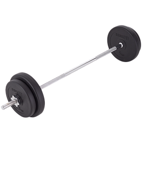 Штанга разборная BB-402, стальной гриф, пластиковые диски, 20 кг