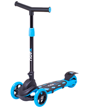 БЕЗ УПАКОВКИ Самокат 3-колесный Robin 3D 120/90 мм, голубой