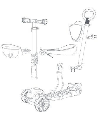 БЕЗ УПАКОВКИ Самокат-беговел Starlet, желтый